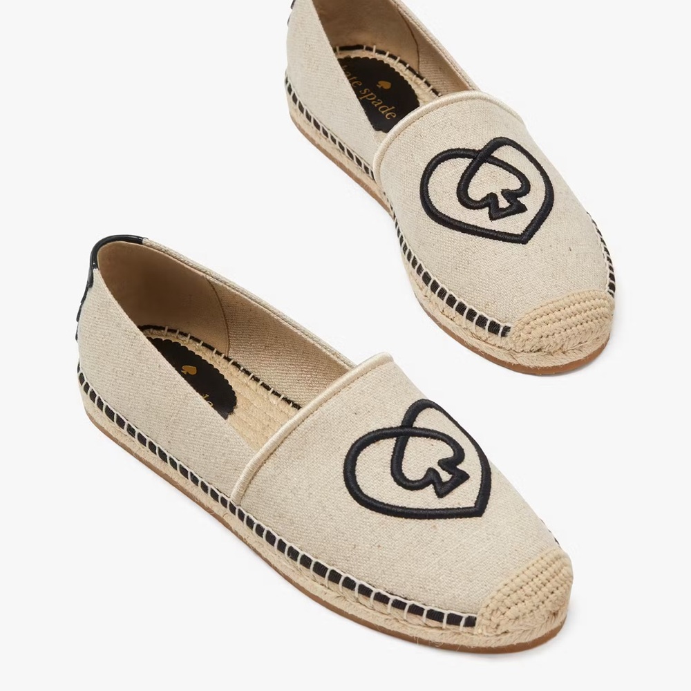 Kate Spade Gwen Heart Spade Espadrilles